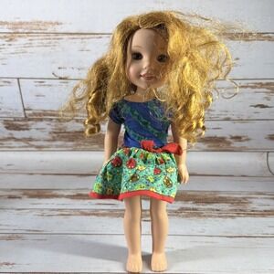 American Girl Wellie Wishers Willa Doll 15" Hazel Eyes Strawberry Blonde Hair